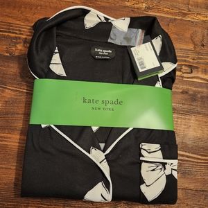 NWT Kate Spade pjs blk/white bows